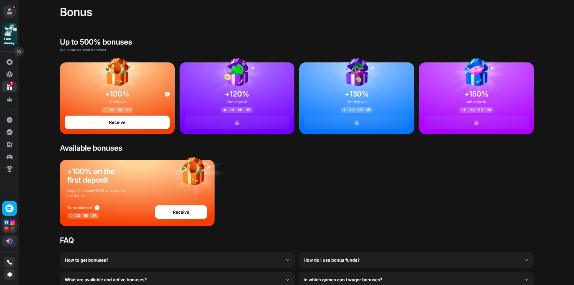 Current promotions 1 win bet