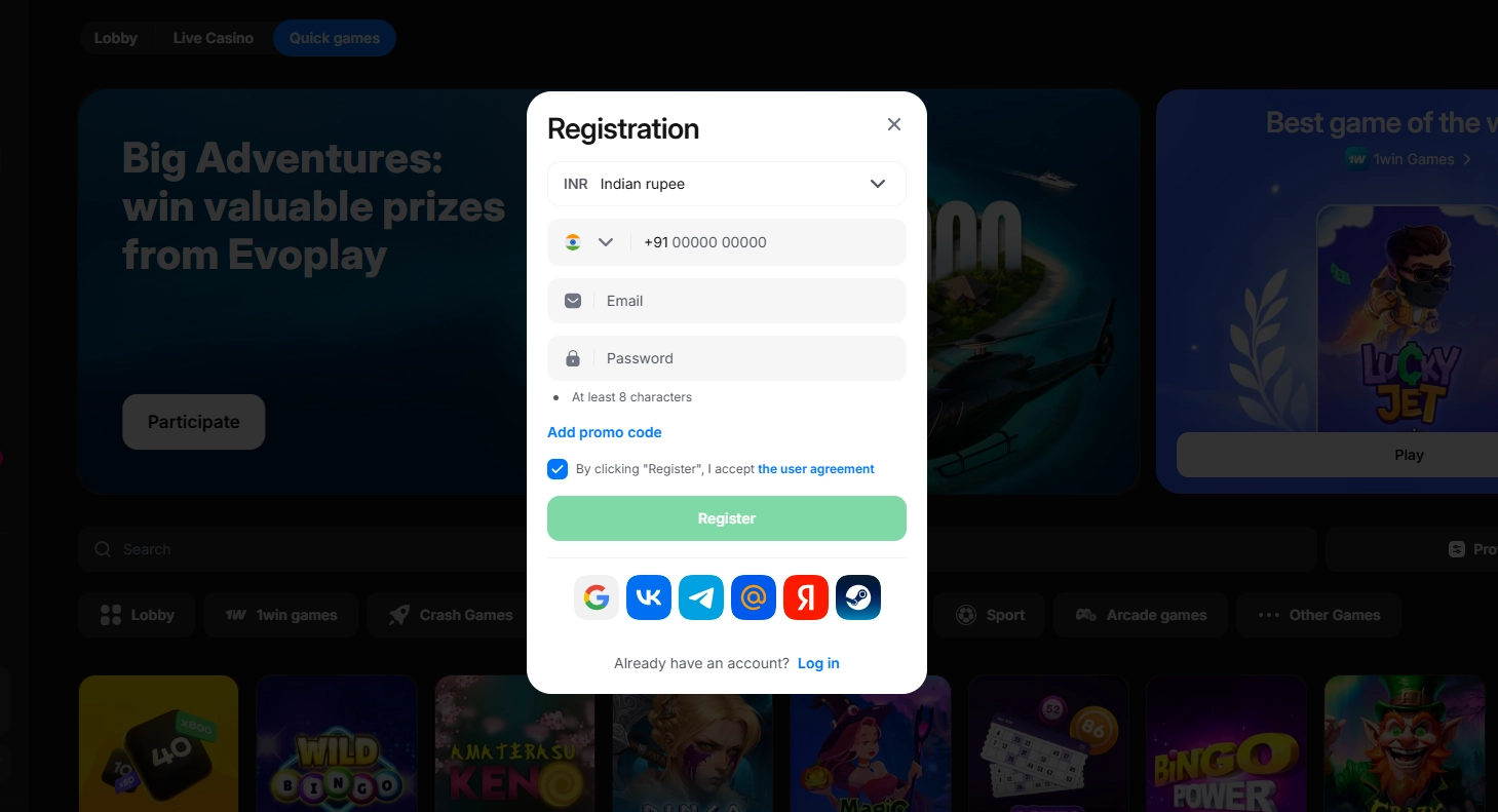 Choose a registration method